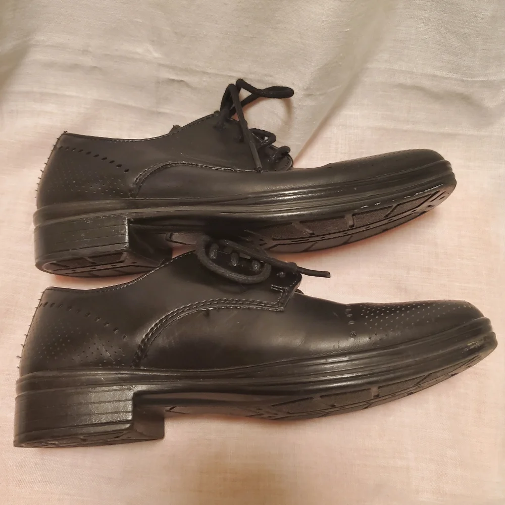 Little Boys Black Dress Shoes Size 12 M All Man Made Materials Unkown Maker